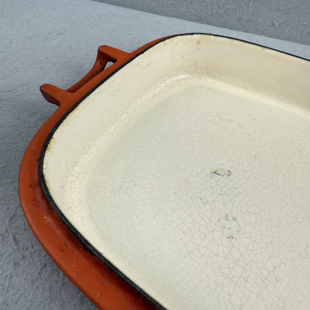 Dansk Orecast Rectangular Skillet Lid Baker Orange Quistgaard JHQ As-Is - Picture 4 of 13